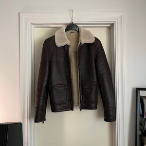 Brown shearling jacket